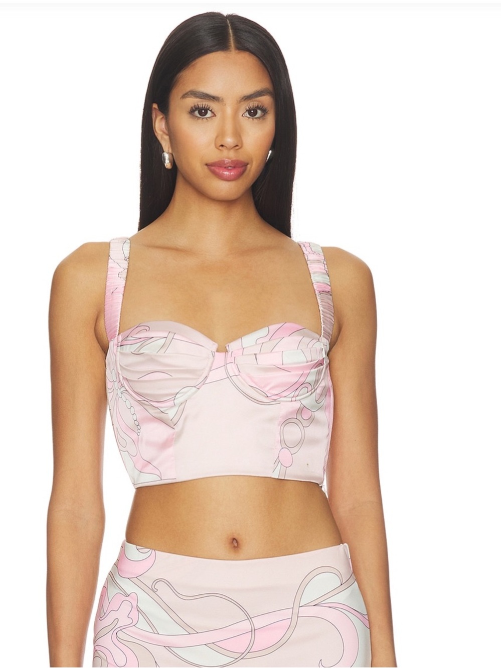 Astrid Bustier Top in Deco Pink